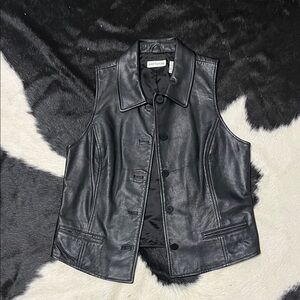 Ann Taylor Leather Vest